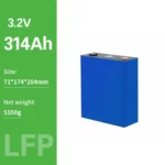 LiFePO4 3.2V 314Ah prismatic cell