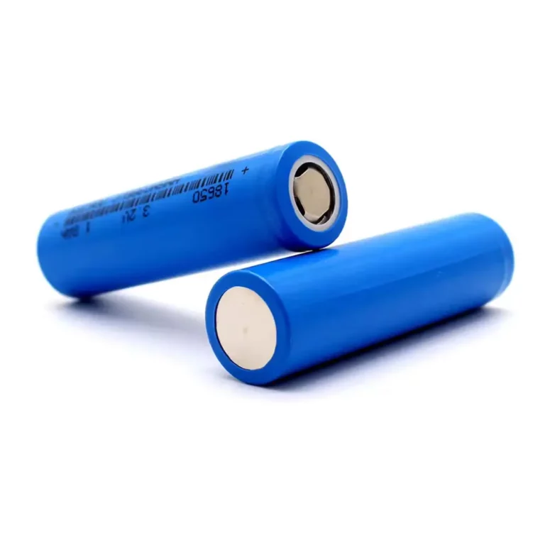 Two blue 18650 cylindrical cells