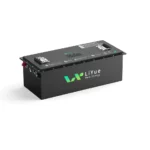 Left side view of Liyue New Energy 72V100Ah golf cart power lithium battery.