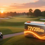 72V lithium golf cart batteries powering premium country club experience