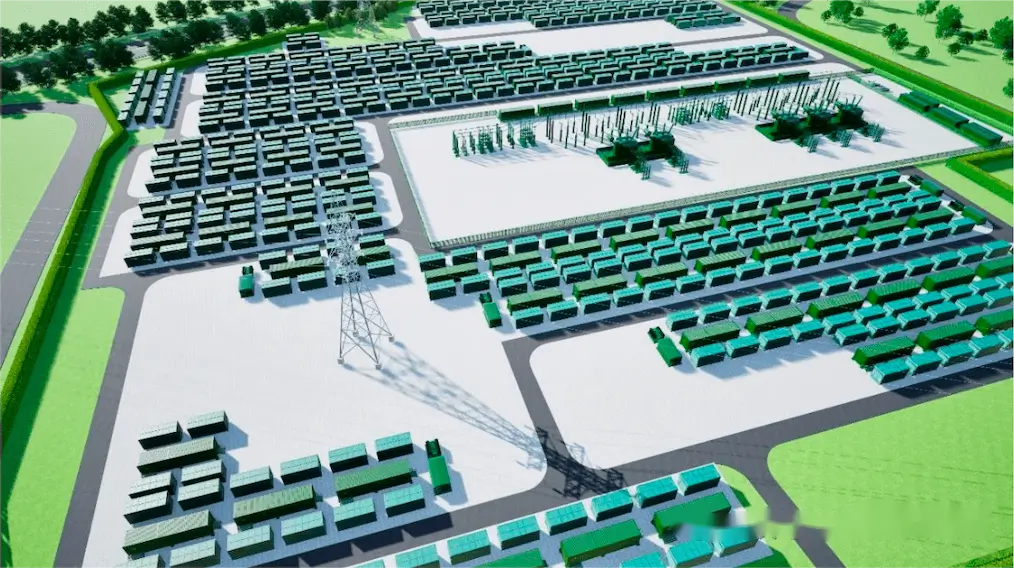 Technical schematic of Tis Valley GigaPark Energy Storage Power Station layout.